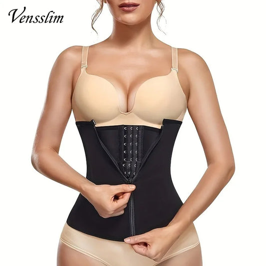 Vensslim Thermal Waist Trainer with Zipper – Slimming and Abdominal Support Belt